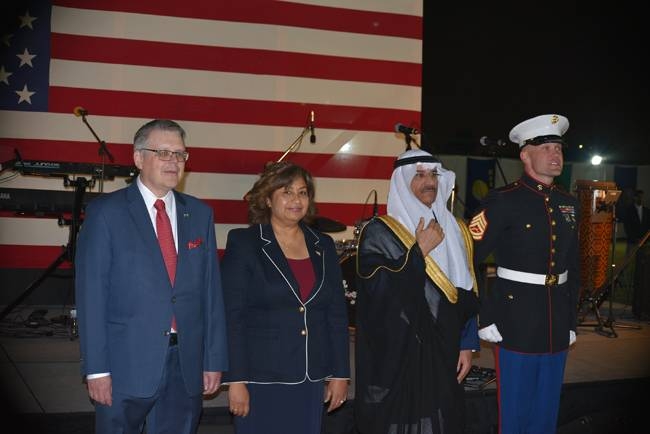 US Consul General Rachna Korhonen and Deputy Governor of the Eastern Province Dr. Khalid Al-Battal, cut the ceremonial cake at the function.