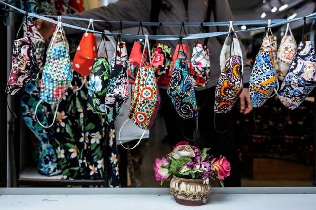 Makeshift face masks on sale at a shop in Hong Kong, which is suffering a chronic shortage of certified protection. — AFP