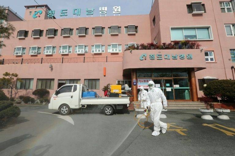 Among the new cases in South Korea, 92 were 'related' to patients or staff at a hospital. — AFP
