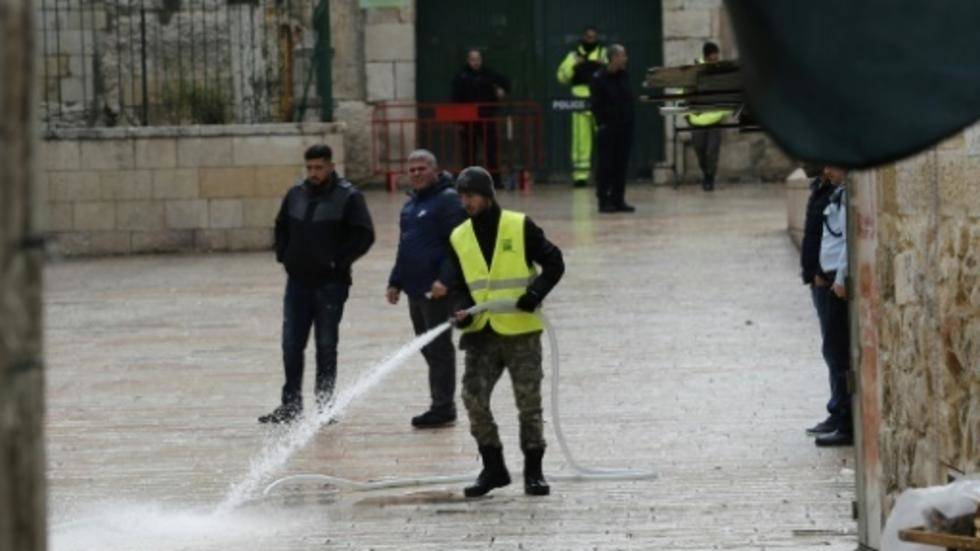 Israeli security forces gather in Jerusalem's annexed Old City on Saturday where police shot and killed a suspect who approached them with a knife. — Courtesy photo