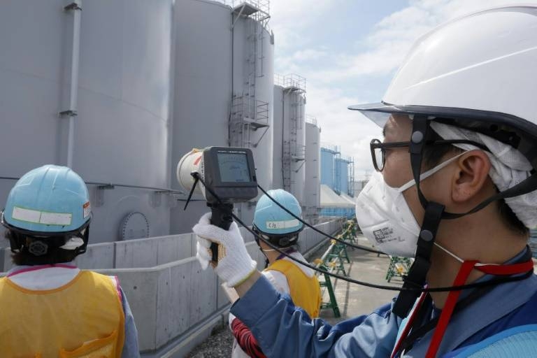 There are around a million tons of contaminated water stored in tanks at the site of the wrecked Fukushima Daiichi nuclear plant, and what to do with it is a major headache for Japan. — AFP