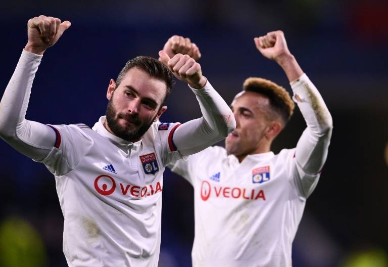 Lucas Tousart (L) scored the only goal as Lyon beat Juventus in the first leg of their Champions League last-16 tie on Wednesday. — AFP