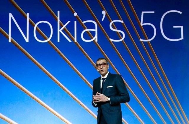Rajeev Suri, Nokia's President and Chief Executive Officer, speaks during the Mobile World Congress in Barcelona, Spain, in this Feb. 25, 2018 file picture. — Courtesy photo