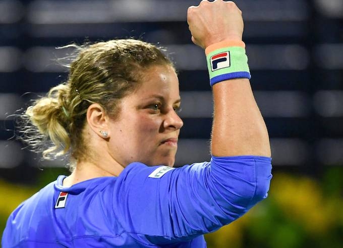Returning four-time major winner Kim Clijsters lost in the first round of the WTA tournament in Monterrey, Mexico, just her second match of an ambitious comeback after her 2012 retirement.