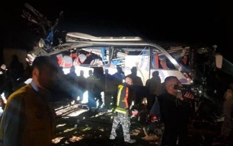 A break failure caused the tanker to crash into 15 vehicles and two large busses carrying several Iraqi passengers, said Interior Minister Mohammad Khaled Al-Rahmoun. — Courtesy photo