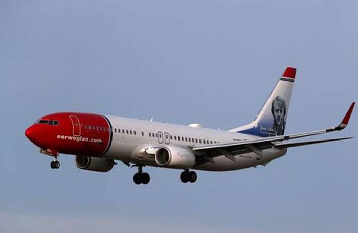 Norwegian Air Sweden Boeing 737-800 plane SE-RRJ approaches Riga International Airport in Riga, Latvia, in this Jan. 17, 2020 file picture. — Courtesy photo