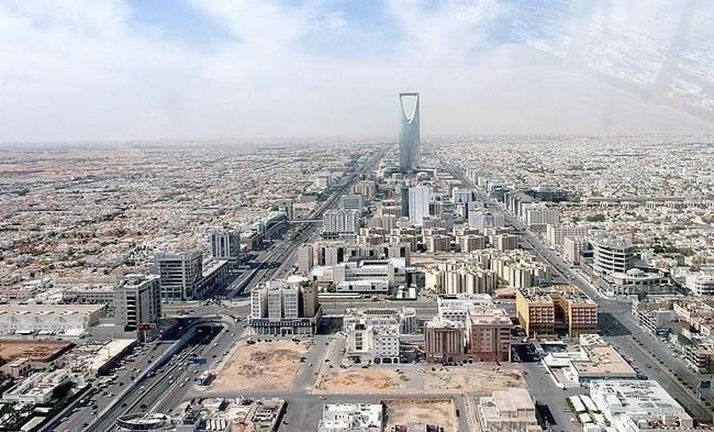 A bird's-eye view of the Riyadh city.