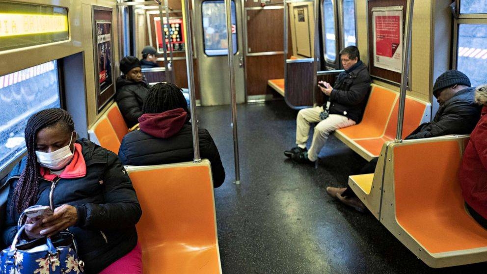 Subway passengers space out their seating during a during rush hour on a subway in New York City in this March 17, 2020 file picture. — Courtesy photo 