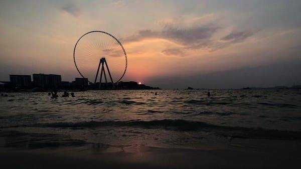 A view of the sunset by the beach at Jumeirah Beach Residence in Dubai. -- Courtesy photo
