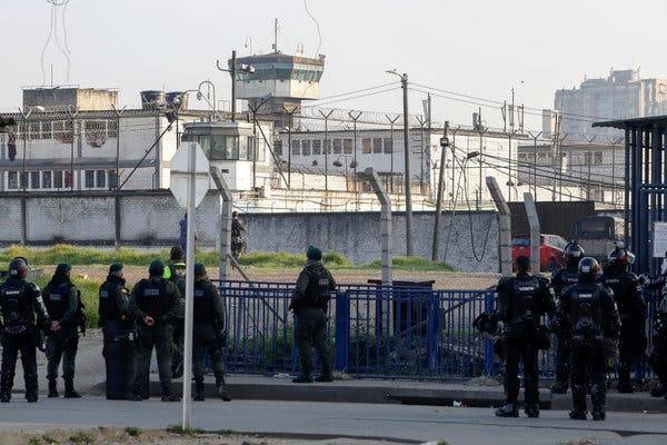 Riot police outside La Modelo prison in Colombia, where a deadly riot over coronavirus fears erupted on Sunday. — Courtesy photo
