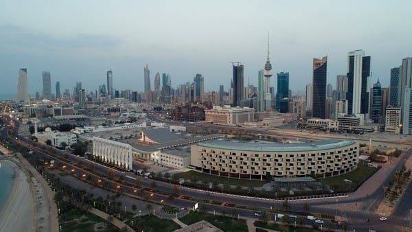 An aerial view shows Kuwait City and the National Assembly Building, after the country entered virtual lockdown, as a preventive measure against coronavirus disease. -- Courtesy photo