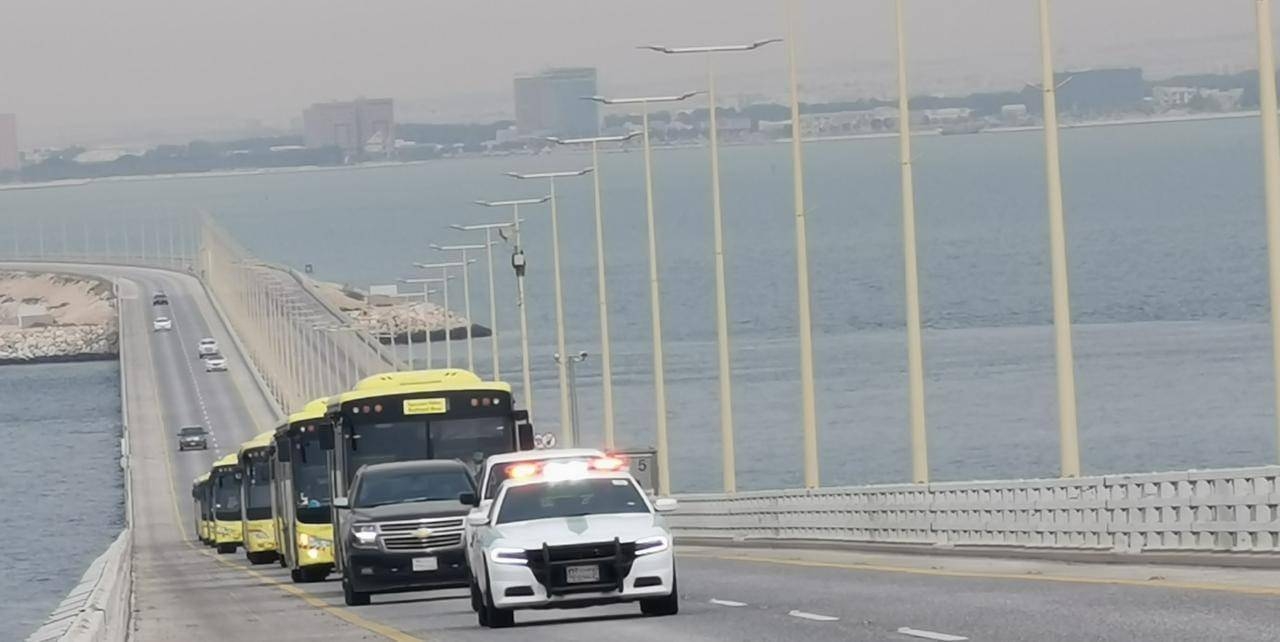 The first batch of 196 Saudis who were stranded in Bahrain arrived via the King Fahd Causeway to the Kingdom on Tuesday.