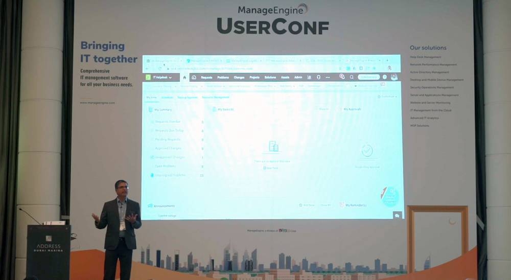 Raj Sabhlok, President, ManageEngine, at the 9th ME User Conference.