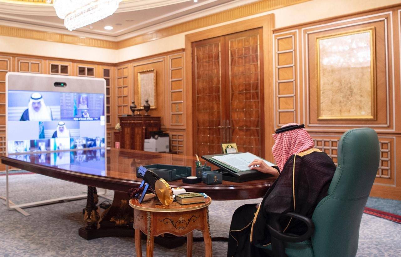 Custodian of the Two Holy Mosques King Salman chaired the Cabinet’s virtual session in Riyadh.