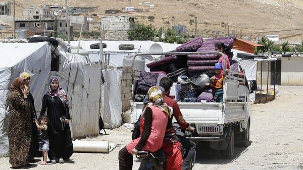 A Syrian refugee camp in the northeastern town of Arsal in Lebanon's Bekaa valley. -- File photo
