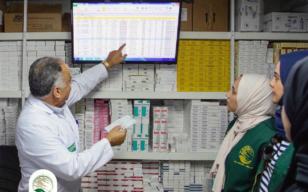 File photo of a KSRelief Clinics checking its store for available medicines. The Clinics has launched on Saturday the Home Health Care Initiative for patients.
