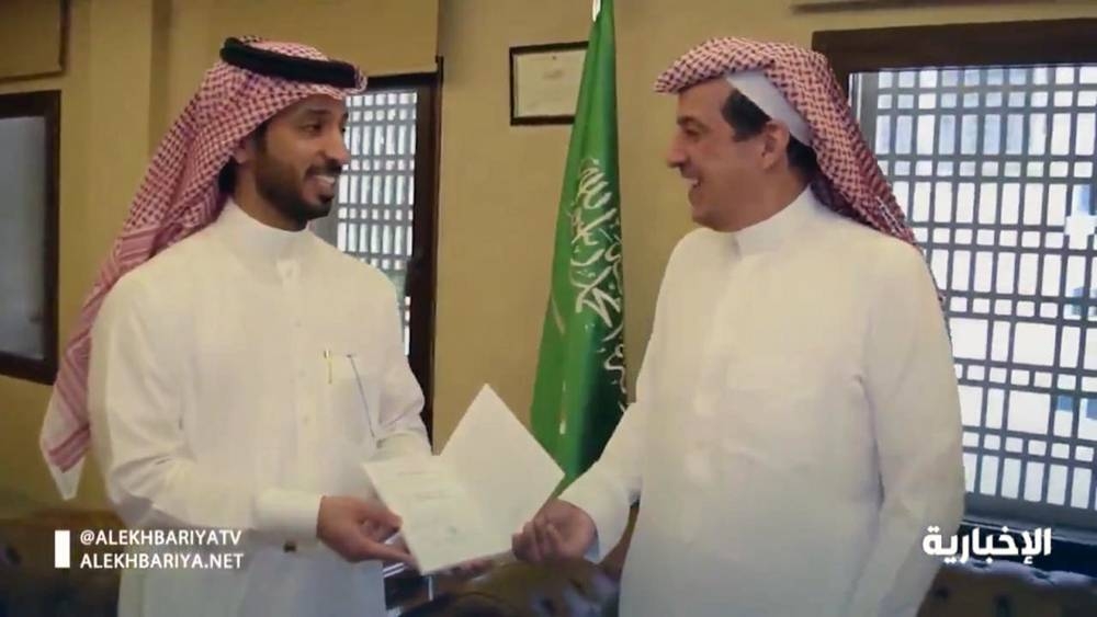 Saudi Ambassador Turki Aldakhil and Abdulrahman Al-Shabeb, 31, a PhD student from Saudi Arabia.