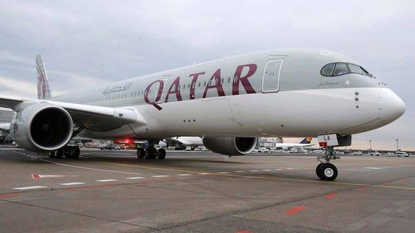 A Qatar Airways Airbus A350 approaches the gate at the airport in Frankfurt, Germany. -- File photo
