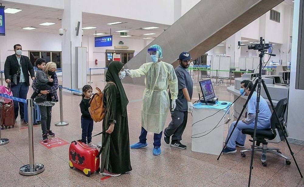 Repatriated Saudi passengers arrive on saudi flights from Houston, Beirut and Nairobi.