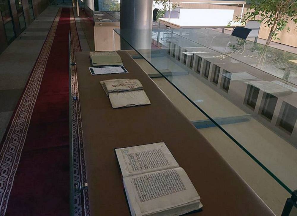 A section of the valuable manuscripts on view in King Fahd National Library.