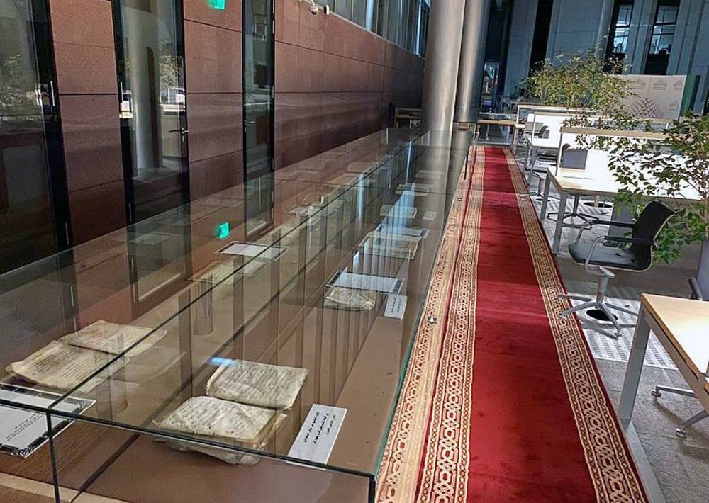 A section of the valuable manuscripts on view in King Fahd National Library.