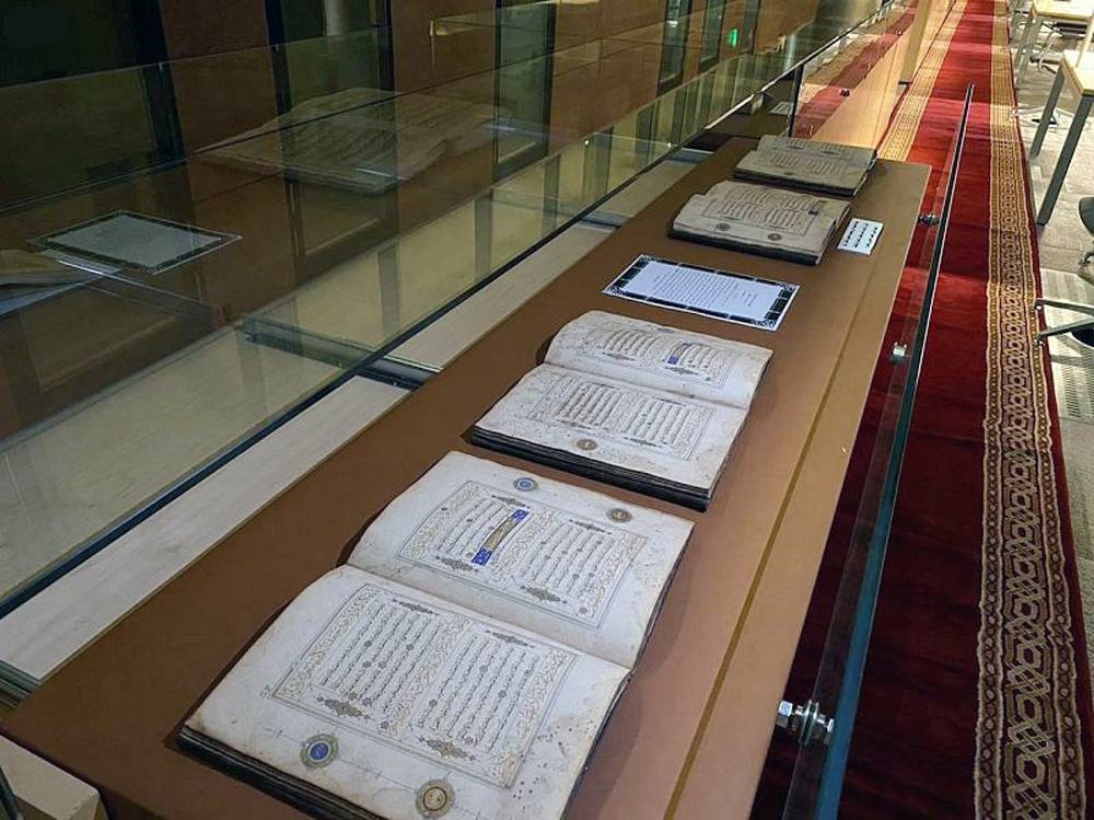 A section of the valuable manuscripts on view in King Fahd National Library.