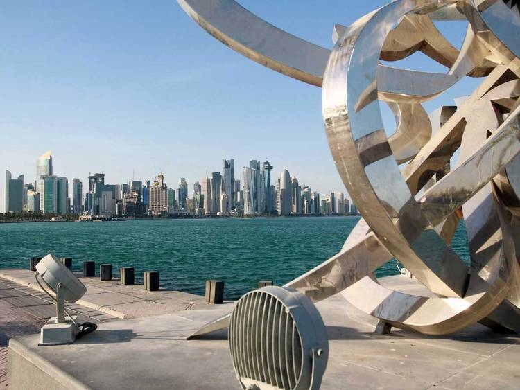 Buildings are seen from across the water in Doha. -- Courtesy photo
