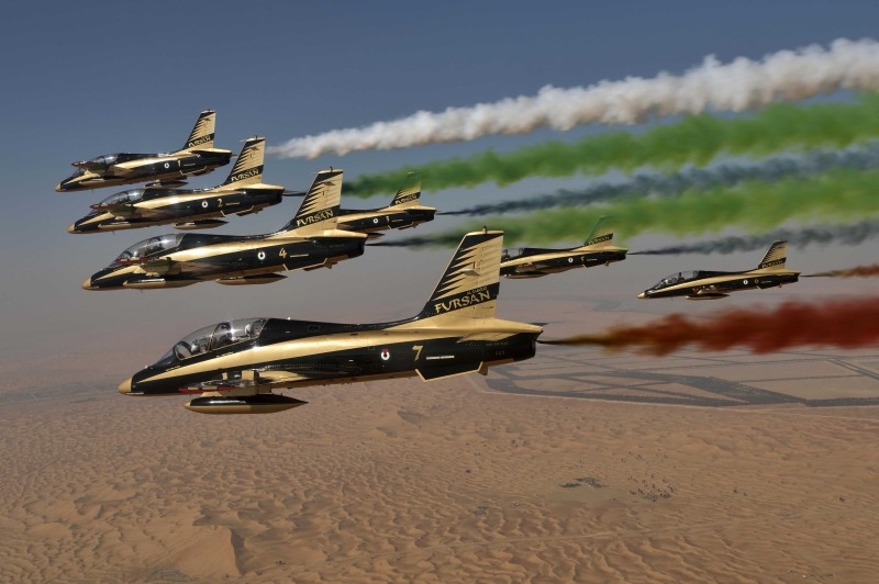 The display will start in Abu Dhabi on Sunday by flying in over Al Rahba Hospital, Sheikh Khalifa Medical City, Zayed Military Hospital, Emirates Humanitarian City, Sheikh Shakhbout Medical City, and Al Ain Hospital in Al Ain at 5.30- 6.30 p.m. On the second day, Al Fursan will fly over Al Dhafra Hospital in Madinat Zayed starting 5.30 p.m. — WAM photos
