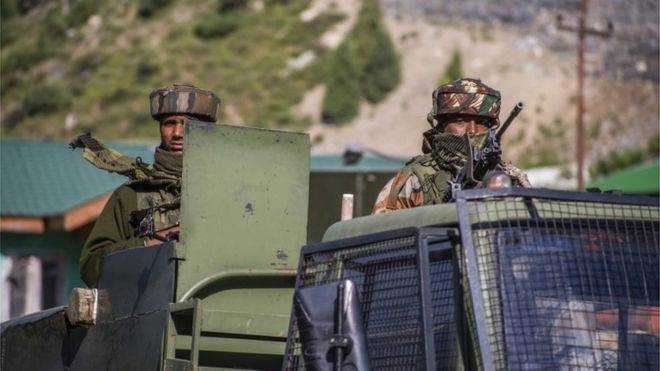 Indian troops near the border with China. — Courtesy photo
