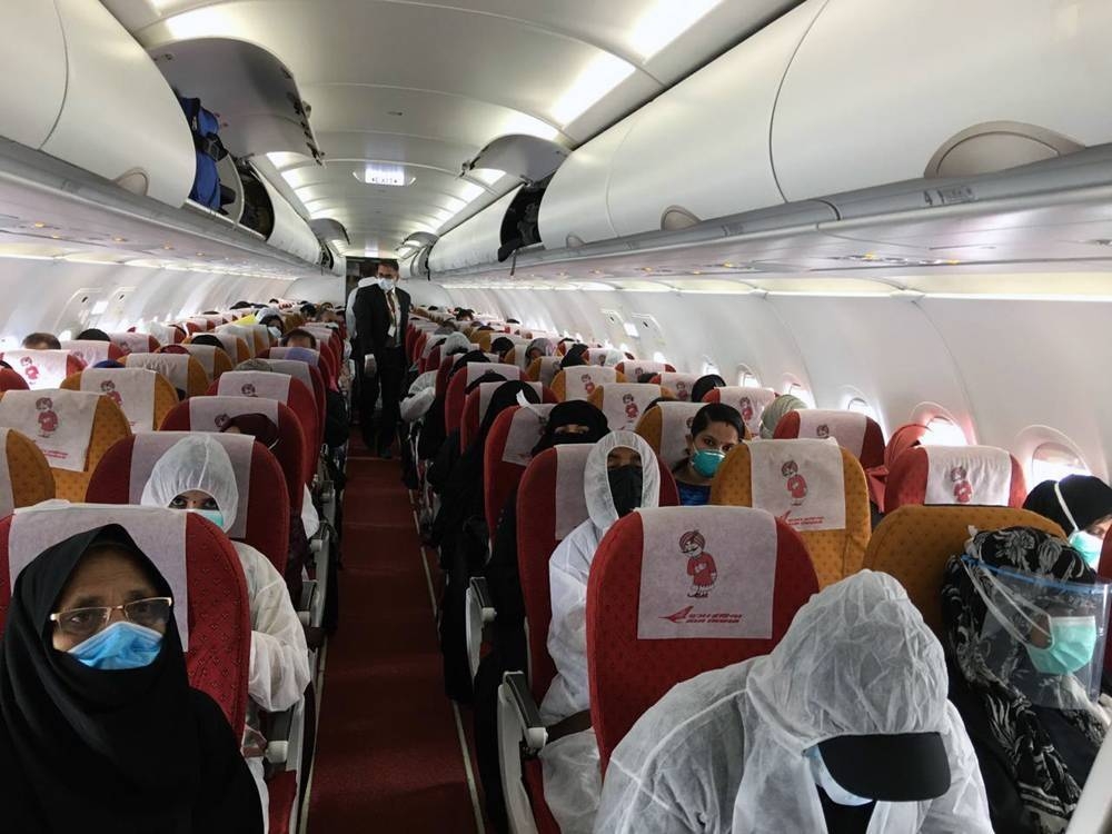 This file photo shows Air India flight at Riyadh airport awaiting departure for Kozhikode (Calicut) in the southern Indian state of Kerala.