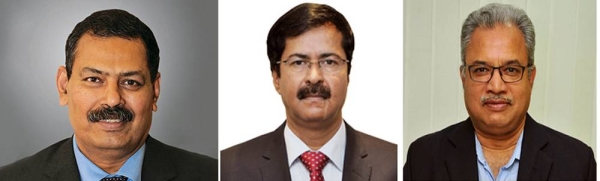 From left: Subramanian Sarma, S.V. Desai and T. Madhava Das.