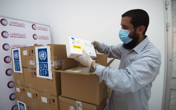 Under SFL project, 4,320 cartridges containing COVID-19 test kits to the National Center for Disease Control (NCDC) arrives in Misrata.