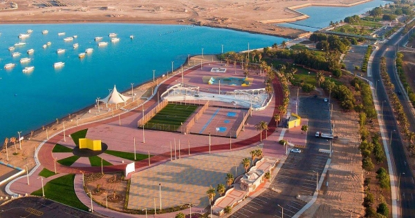 The waterfront has become a favorite destination for them to enjoy charming views of the Red Sea, its spacious green spaces, its unique infrastructure, and its rich seafront with recreational facilities. The beach is used for scuba diving as well as for swimming and relaxing on the white sandy shores.
