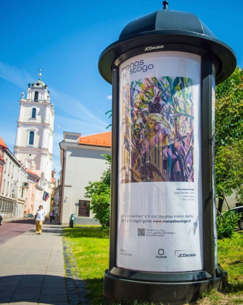 Art by Monika Radziunaite on an outdoor advertising stand in Vilnius. — courtesy photo Go-Vilnius