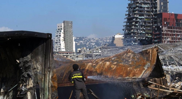 Large swaths of Beirut were destroyed as a result of the explosion in the city's port. — courtesy UNIFIL