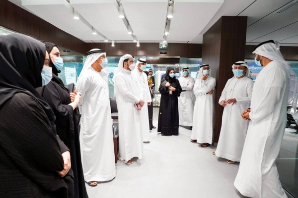 Saeed Mohammed Al Tayer, MD & CEO of Dubai Electricity and Water Authority (DEWA), welcomed a delegation headed by Dawood Al Hajiri, director general of Dubai Municipality, in Moro Hub (Data Hub Integrated Solutions).