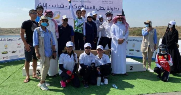 A total of ten women cyclists from all over the Kingdom competed in the 13-km race, which was held in Abha in the southern Asir region under the supervision of the Saudi Cycling Federation. 
