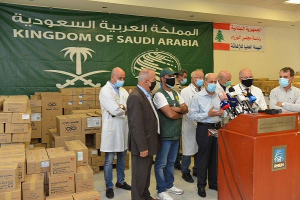 The KSRelief handed over the medical aid on Monday to Rafik Hariri University Hospital in Beirut in the presence of the Director of KSrelief's Office in Lebanon, Fahad Al-Qannas, and the secretary-general of High Relief Commission in Lebanon, Maj. Gen. Mohammad Khair. — SPA photos
