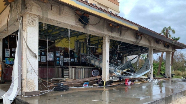 The storm is one of the strongest to ever hit the US Gulf Coast, striking at category four packing up winds up to 150mph (240km/h). It weakened and was downgraded to a Category 2 hurricane Thursday morning as it headed northward, but it still had sustained winds of more than 100 mph. — Courtesy photo
