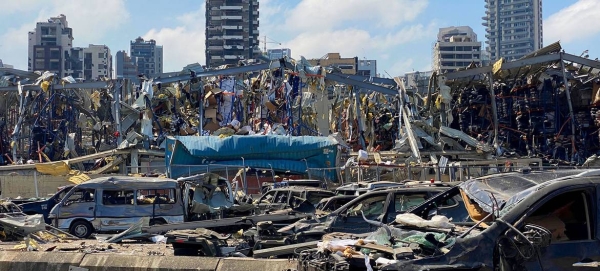 Scenes of destruction at the port area due to the massive explosion that tore through Beirut, Lebanon. — Courtesy photo
