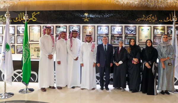 SAOC members with IOC chief Thomas Bach.