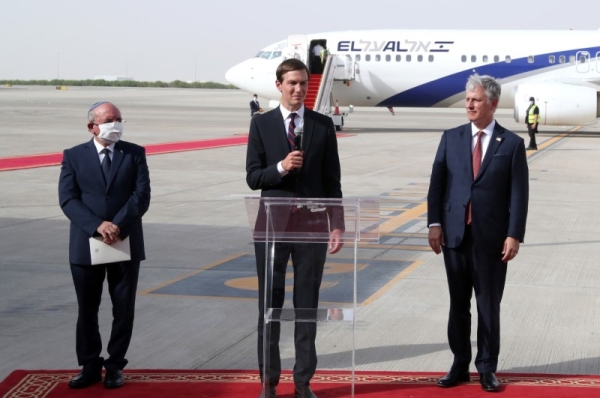 A US-Israeli delegation, led by Jared Kushner, senior adviser to US President Donald Trump, arrived at the presidential airport in Abu Dhabi on Monday. — WAM photos