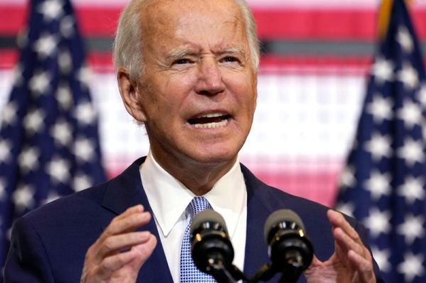 Former US Vice President and Democratic presidential nominee Joe Biden 