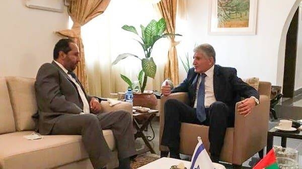 UAE official Khalifa Al-Mehrizi (left) with Israeli official Shimon Ben-Shoshan in Nigeria, Sunday. — Photo courtesy: Twitter