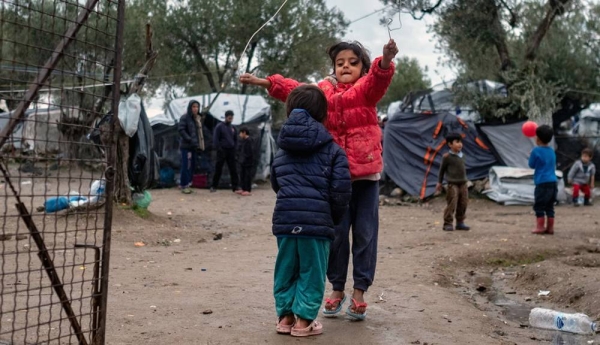 Fire damaged housing for refugees and asylum seekers at Moria camp, Lesvos, Greece.  — courtesy UNHCR