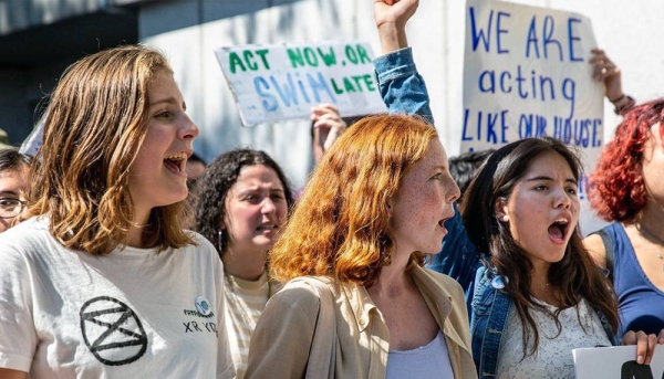 File photo shows young people protest for gender equality and women's rights in Nepa. — UN Women/Uma Bista