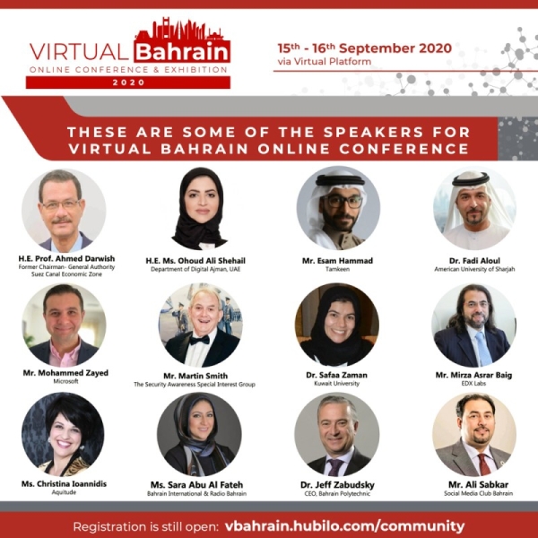 Prominent Bahraini, international speakers in ‘Virtual Bahrain 2020’