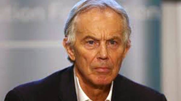 Former British Labour leader Tony Blair.