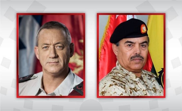 Bahrain's Minister of Defense Lt.-Gen. Abdulla bin Hassan Al-Nuaimi, right, has held a phone call with his Israeli counterpart, Benny Gantz, on Monday, the Bahrain News Agency reported. — Courtesy photo
