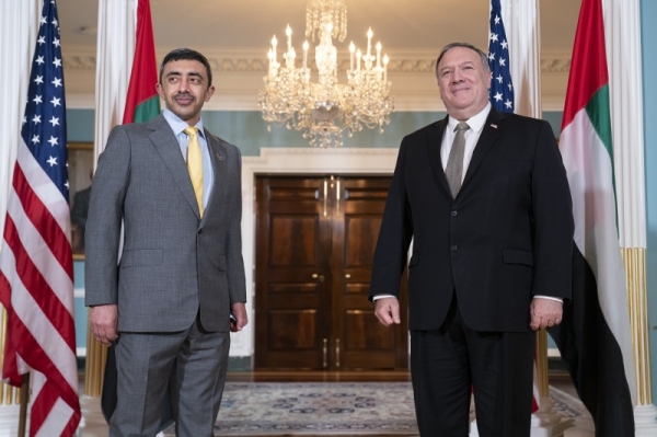 United Arab Emirates Foreign Minister Sheikh Abdullah bin Zayed Al Nahyan met with US Secretary of State Mike Pompeo and senior members of the US Congress. — WAM photo